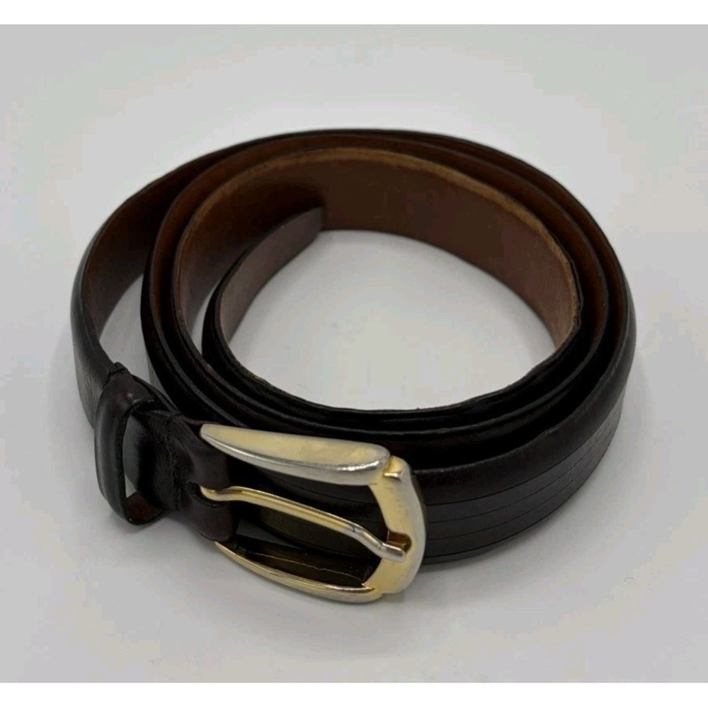 TORINO‎ Black Aniline Kipskin Shoulders Leather Belt Size 40 Made in USA #5446